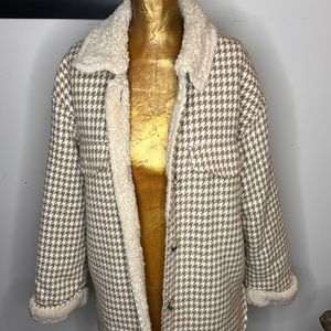 Sherpa Houndtooth Shirt/Jacket